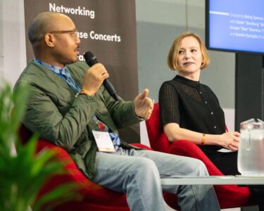 A panel discussion at the Worldwide Music Expo (WOMEX) in 2024.